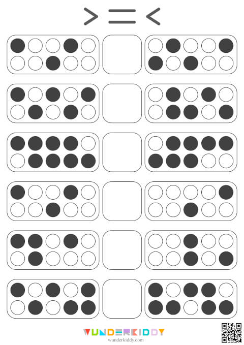 Рабочие листы «Посчитай и сравни» для детей - Изображение 3