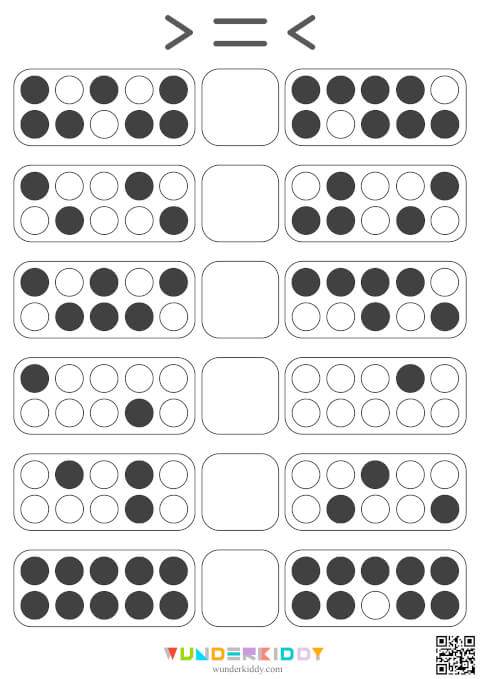 Рабочие листы «Посчитай и сравни» для детей - Изображение 4
