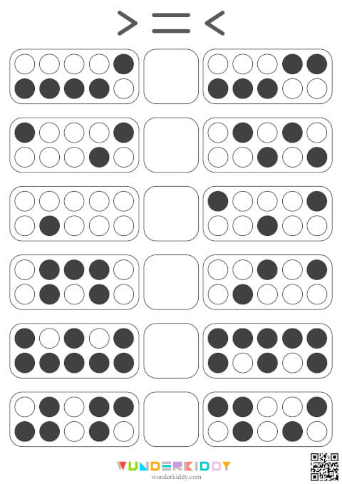Рабочие листы «Посчитай и сравни» для детей - Изображение 7