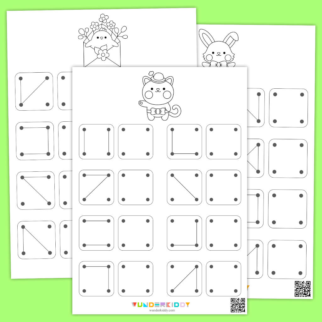 Printable Connect the Dots Pre Writing Skills Worksheets