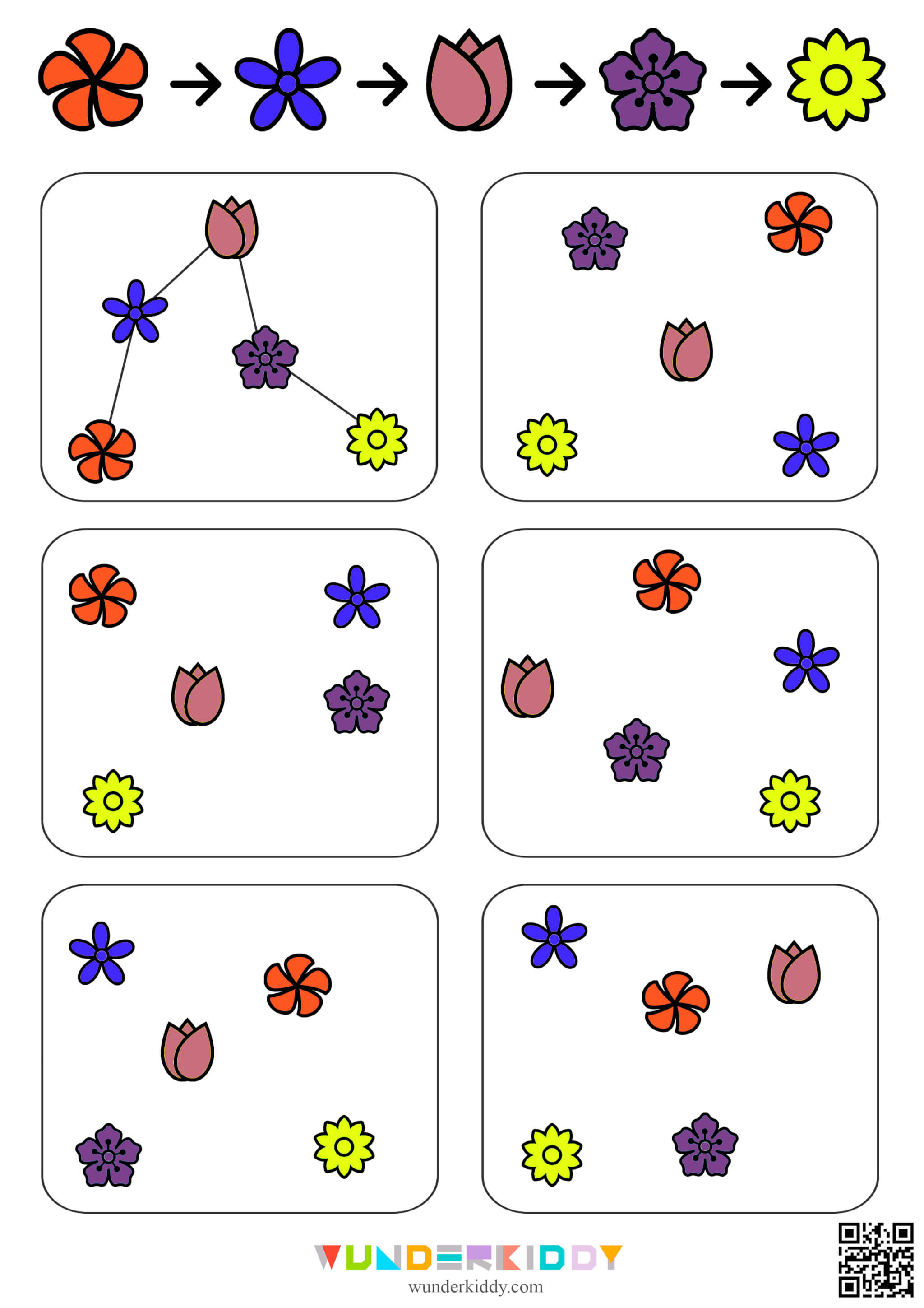 Connect the Flowers Worksheet - Image 6