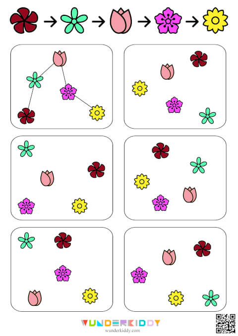 Arbeitsblatt «Blumen verbinden» - Bild 7