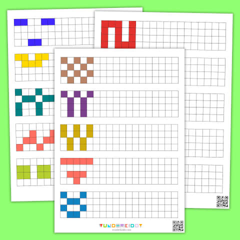 Fiches d'activité de reproduction de motifs - Image 2
