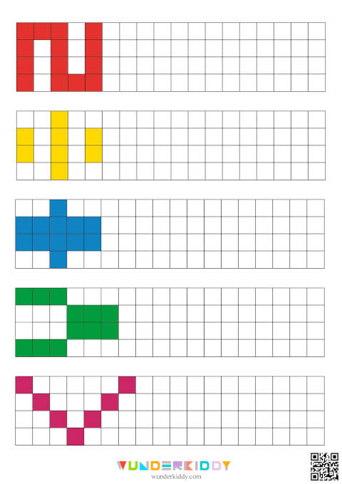 Copying Patterns Worksheets - Image 2
