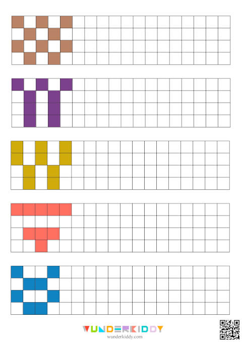 Copying Patterns Worksheets - Image 3