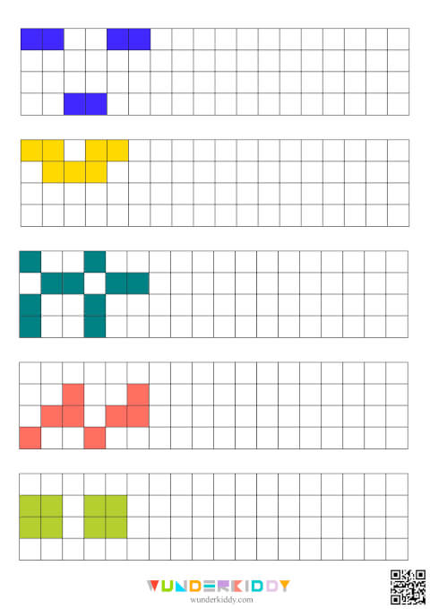 Copying Patterns Worksheets - Image 4