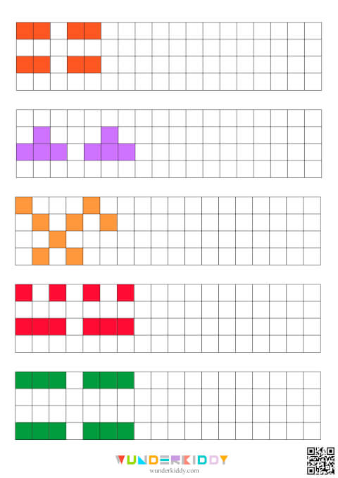 Copying Patterns Worksheets - Image 5