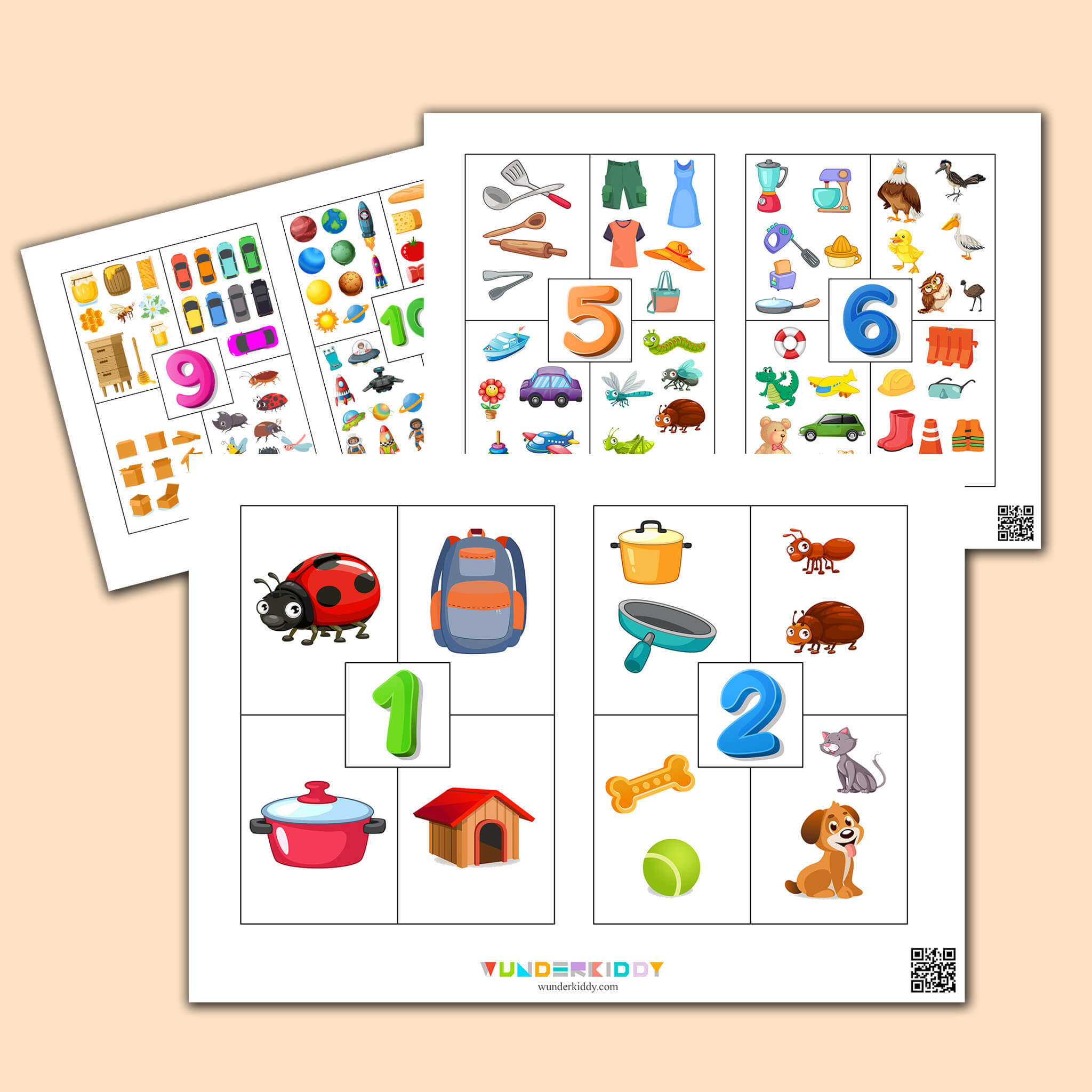 Flashcards Numbers Learning 1-10