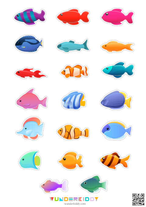 Гра для лічби до 20 «Порахуй рибок» - Зображення 3
