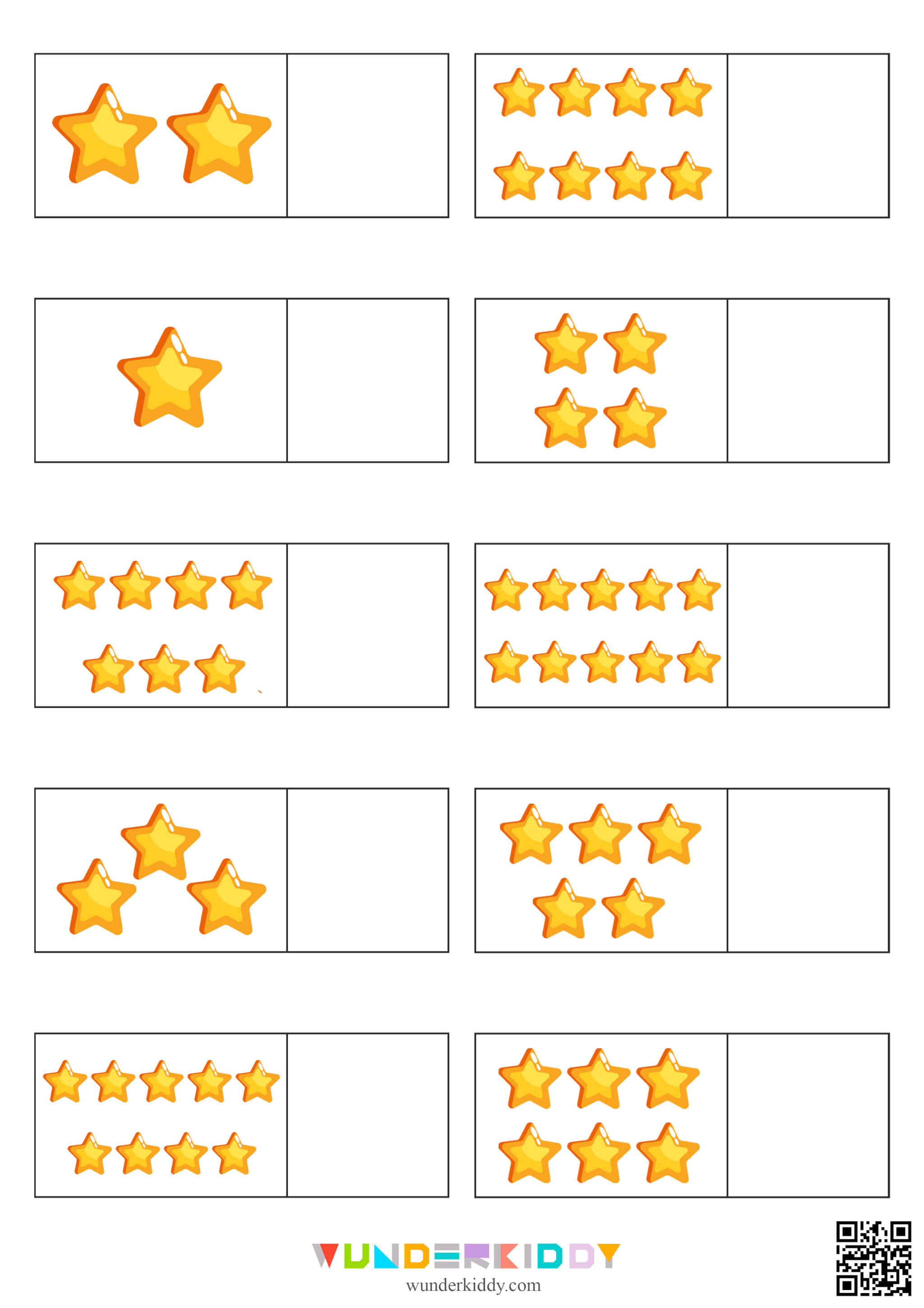 Count the Stars Worksheets 1-20 - Image 2