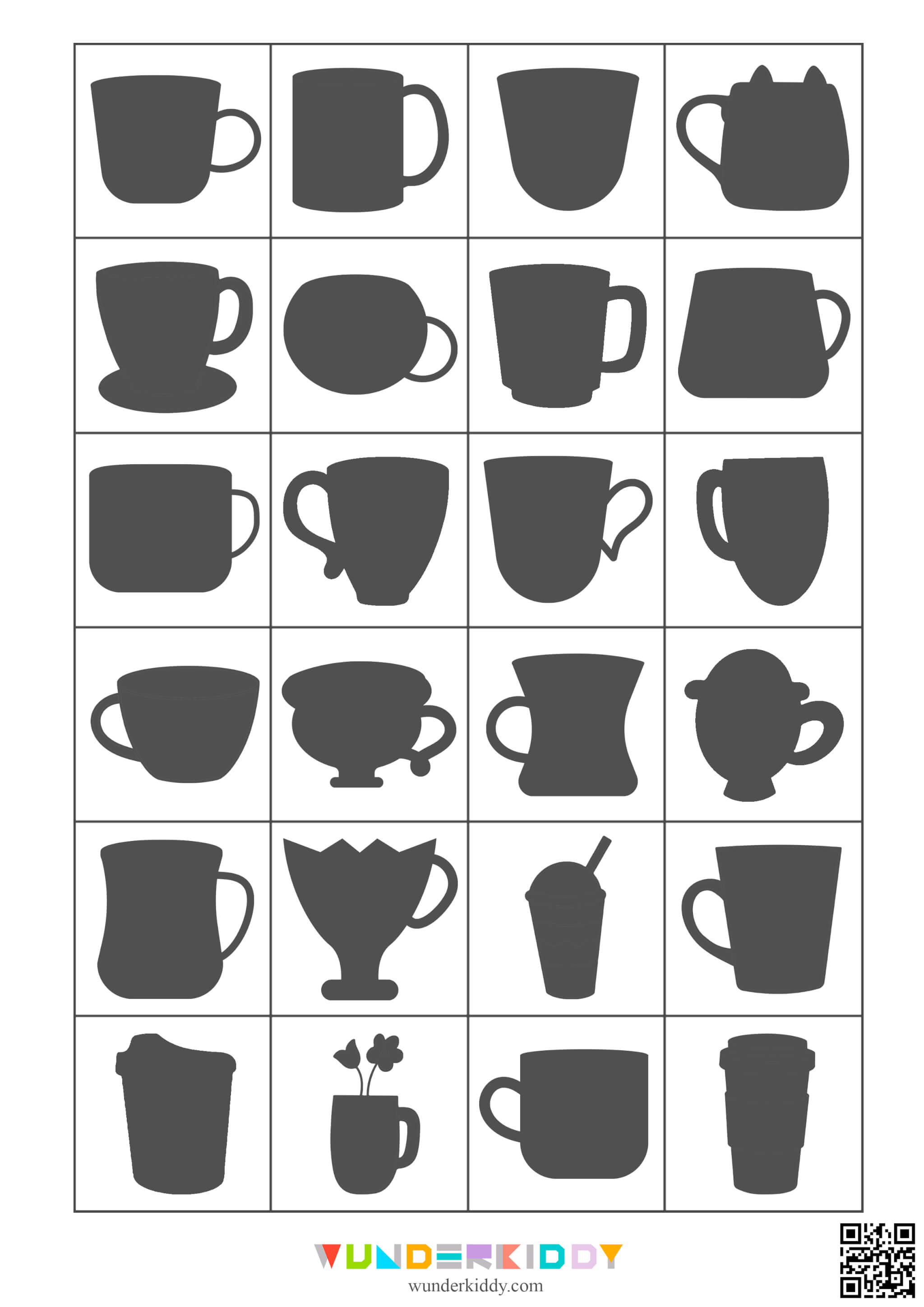 Cup Shadow Matching Activity for Preschoolers - Image 2