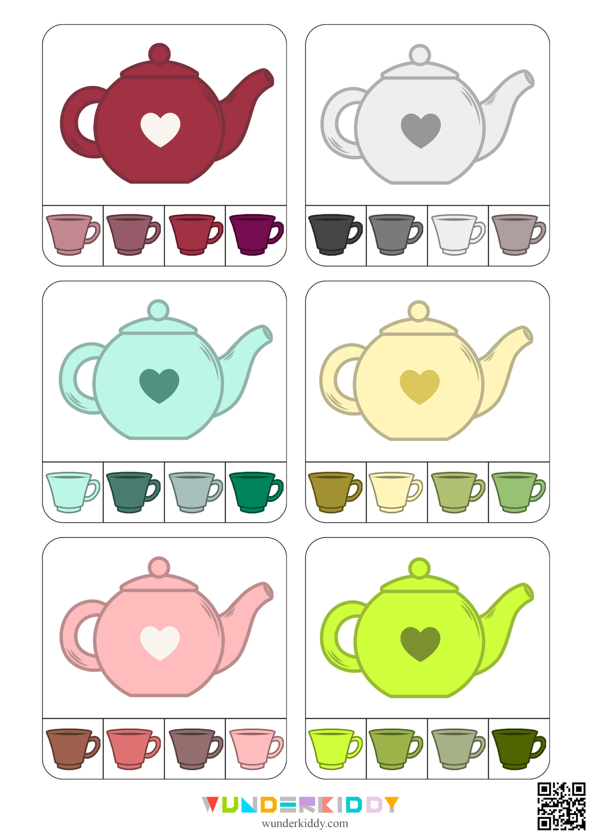 Cup and Teapot Clip Card Game - Image 5