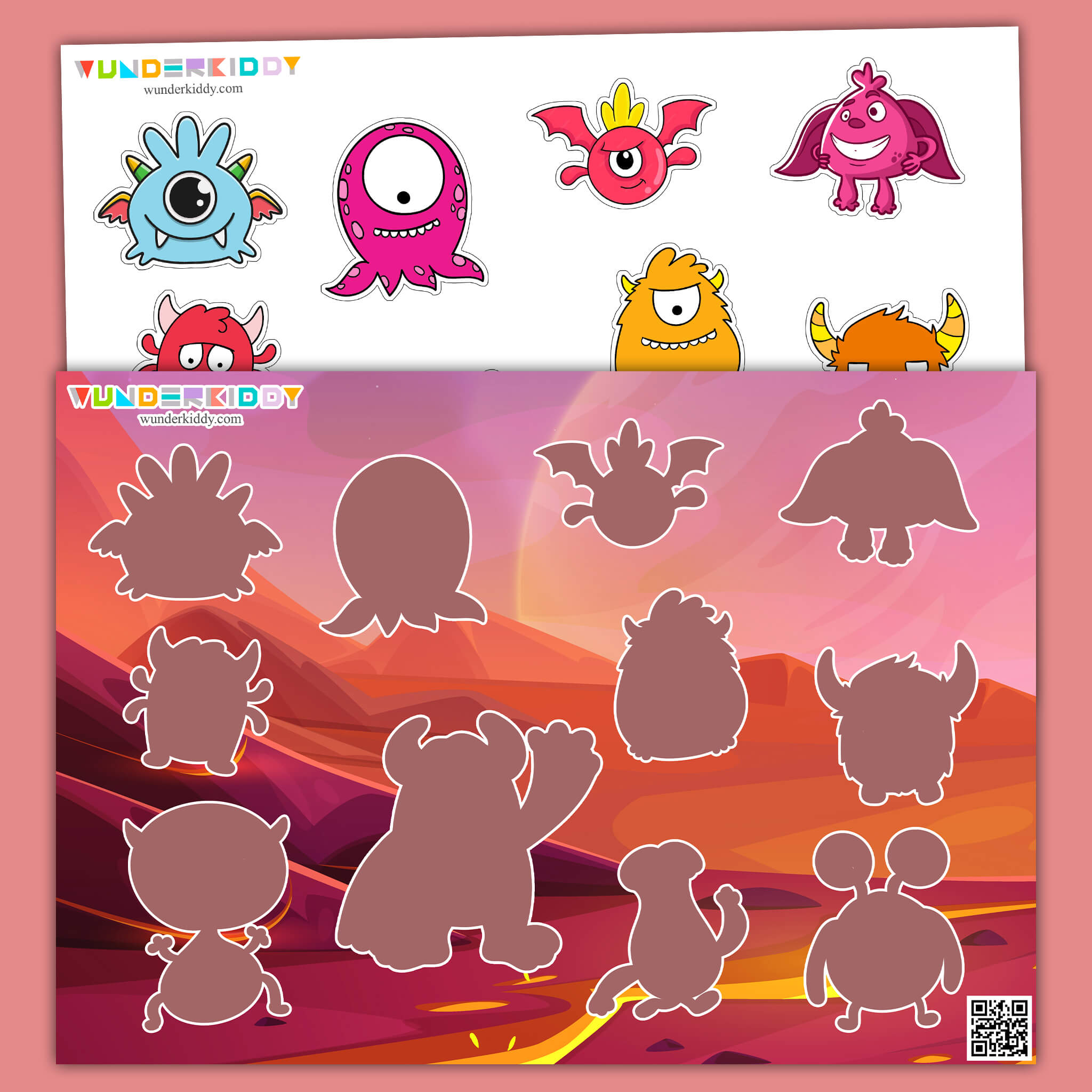 Monster Shadow Matching Game