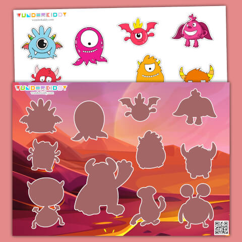 Schattensuchspiel «Lustige Monster» - Bild 2