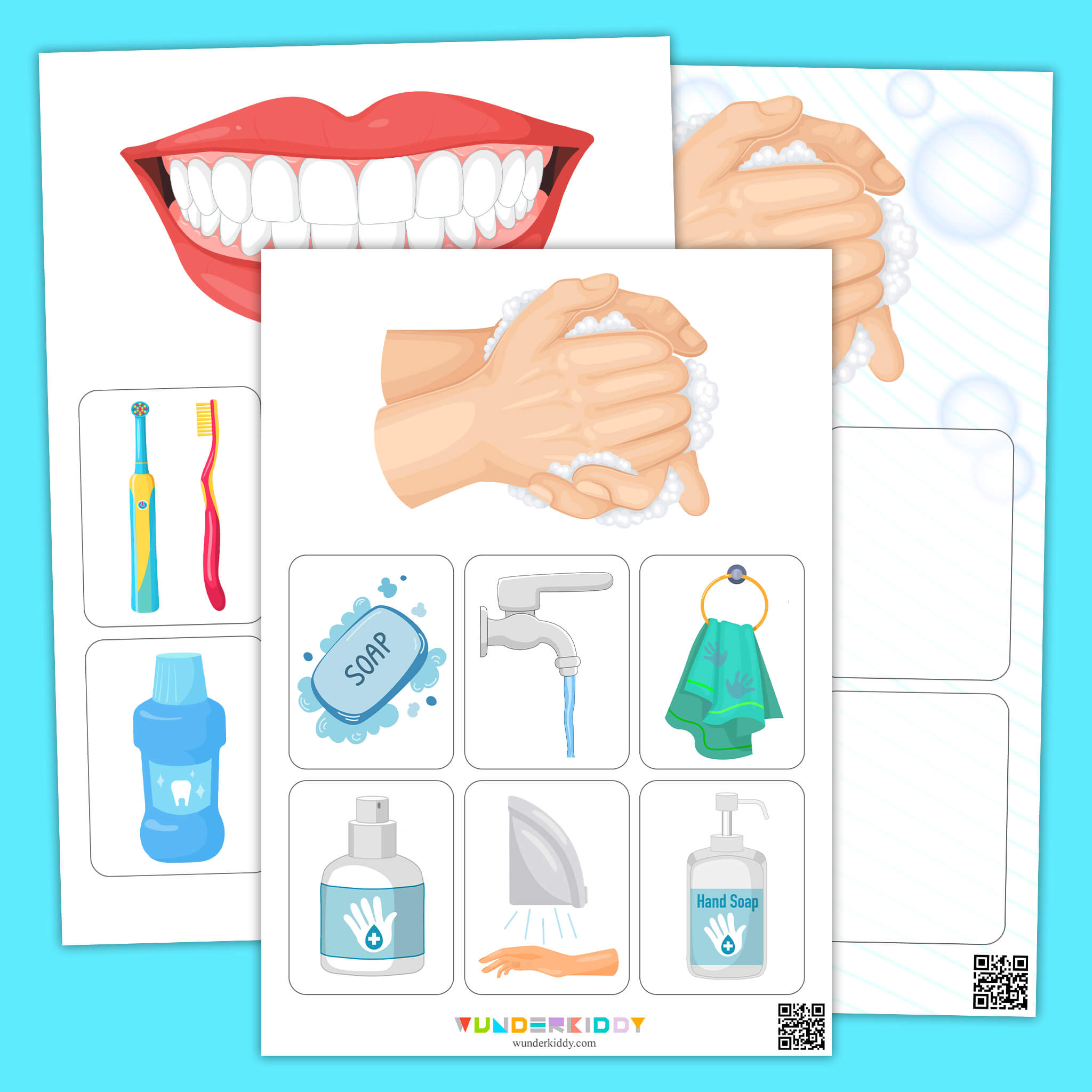 Hygieneutensilien ordnen