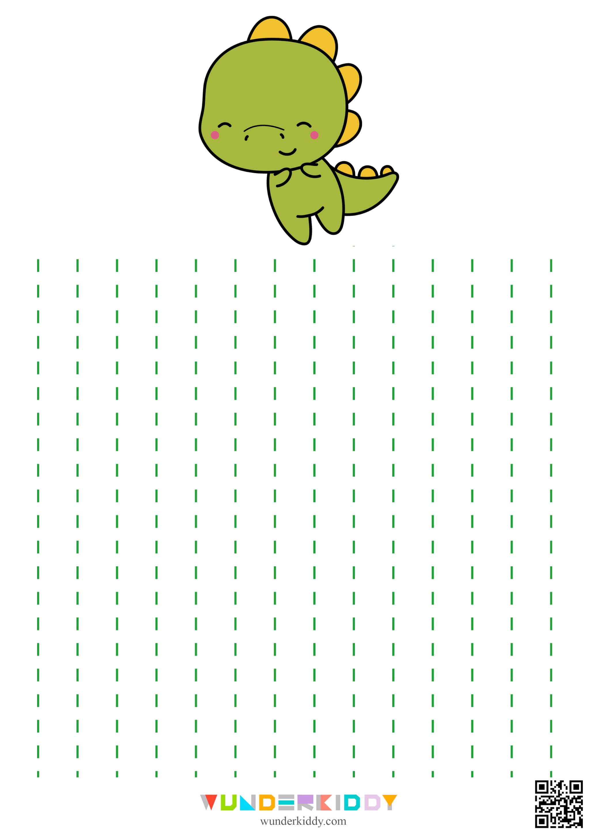 Tracing Worksheet Dinosaur - Image 2