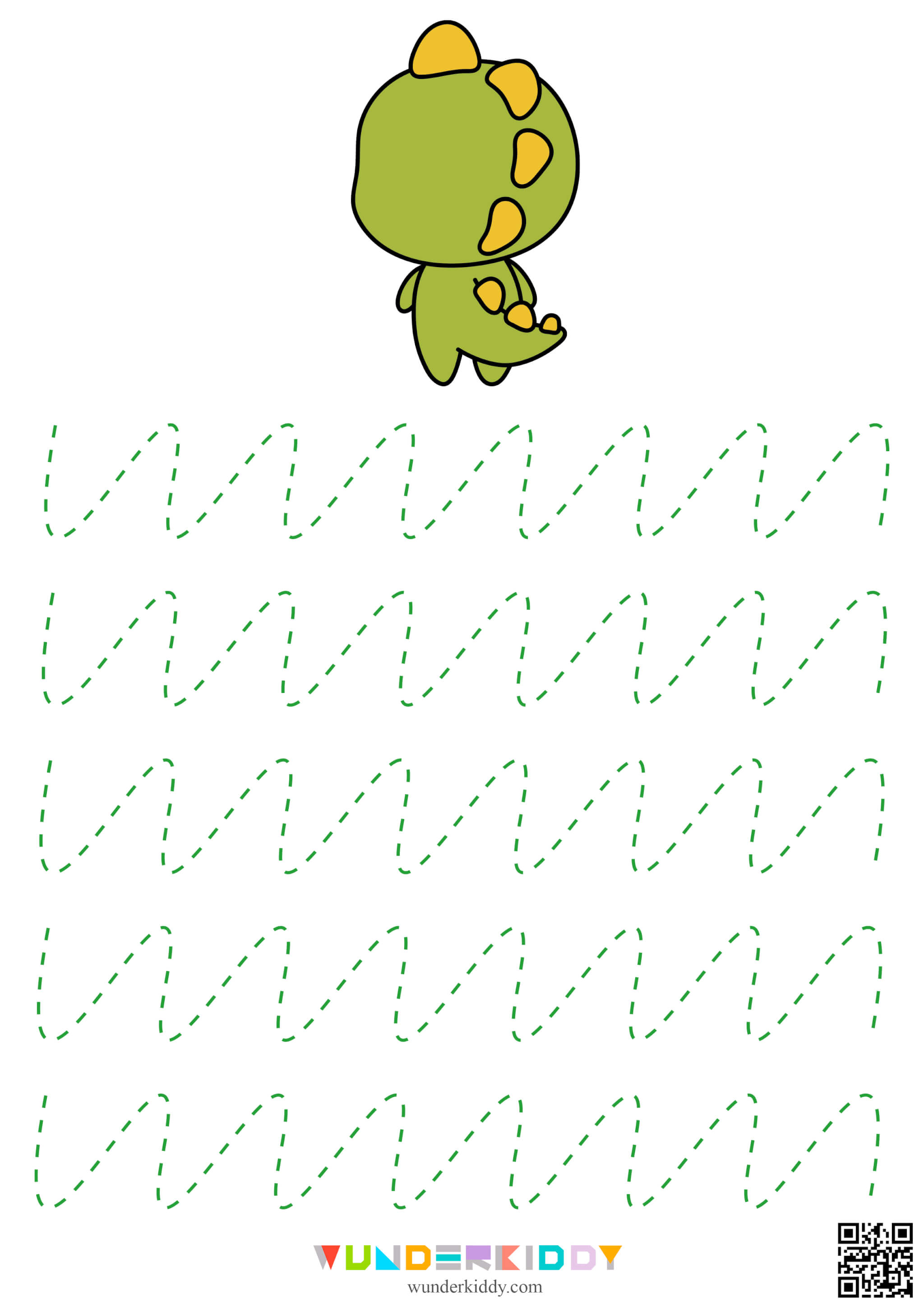 Tracing Worksheet Dinosaur - Image 6