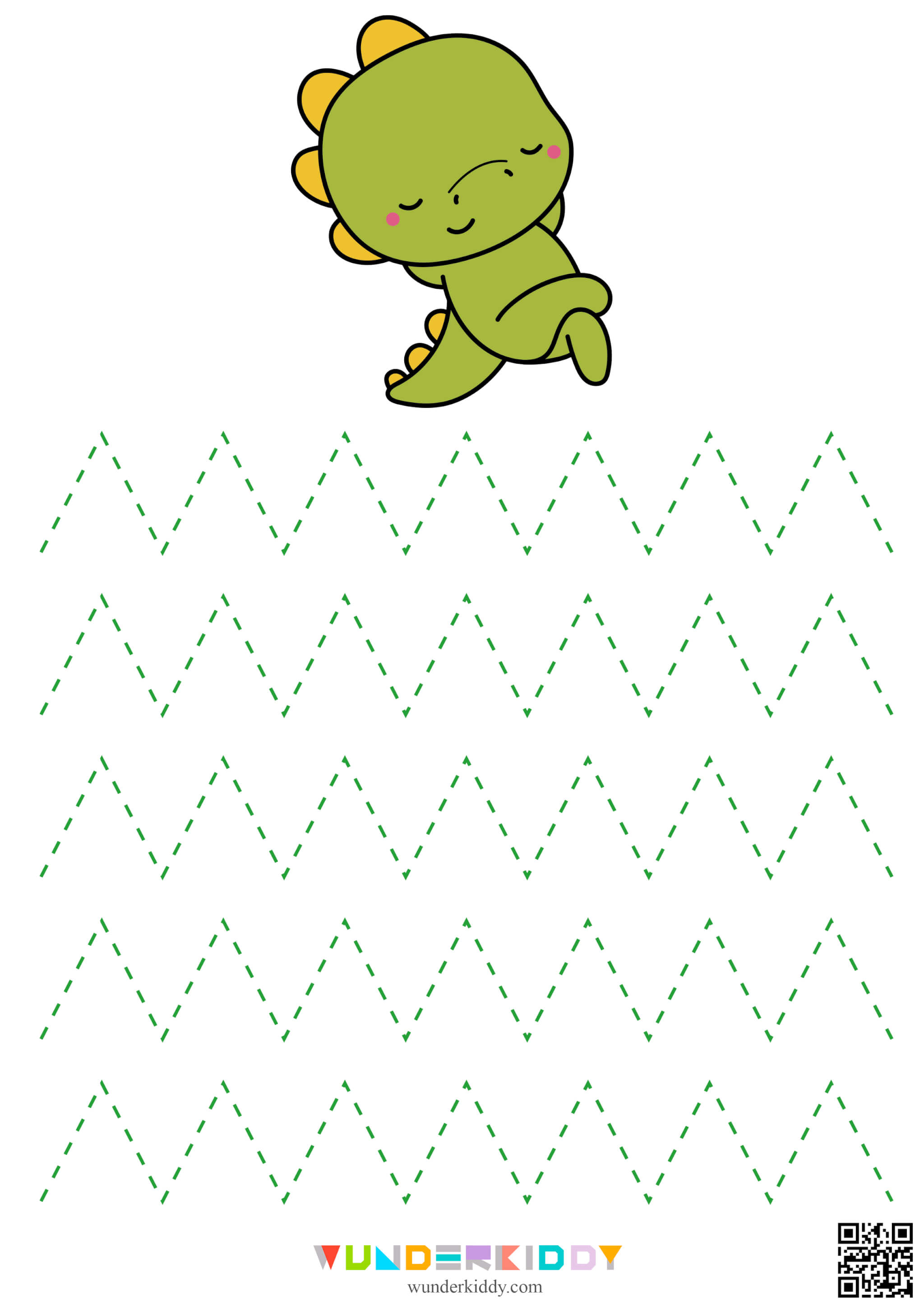 Tracing Worksheet Dinosaur - Image 7