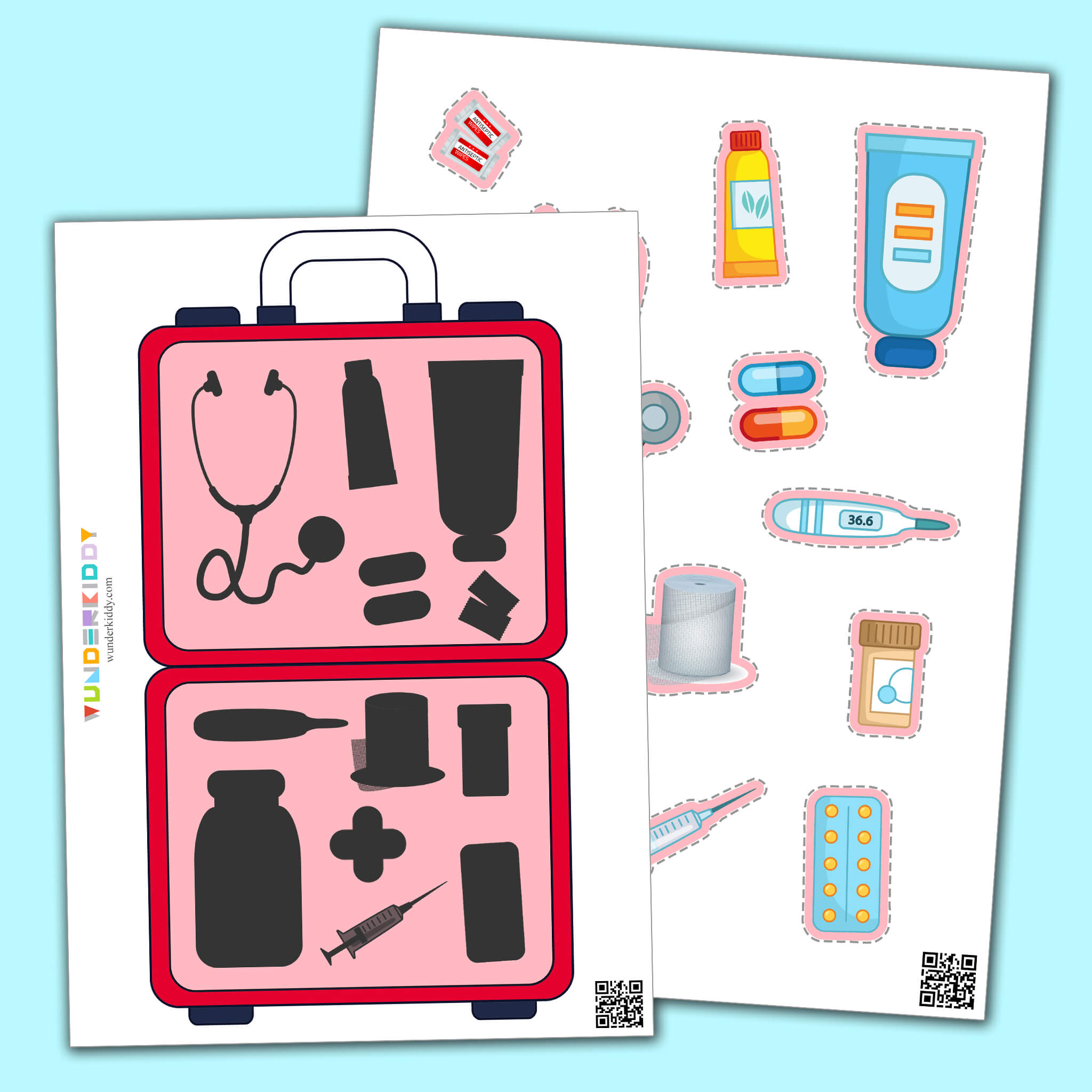 Shadow Matching Preschool Game Doctor's Suitcase