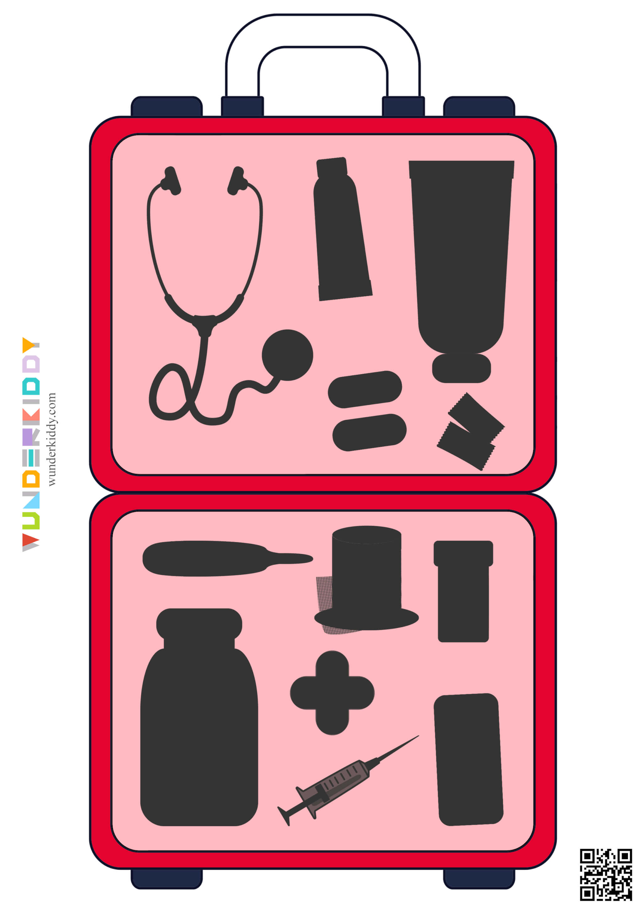 Shadow Matching Preschool Game Doctor's Suitcase - Image 3