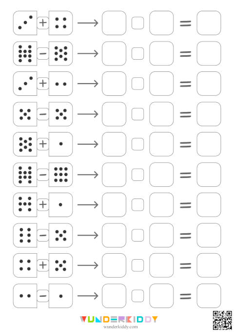 Domino Addition Subtraction Worksheets - Image 3
