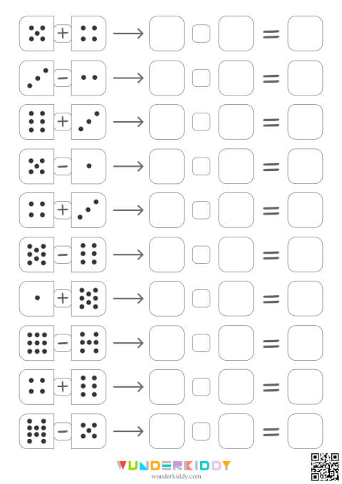 Domino Addition Subtraction Worksheets - Image 5