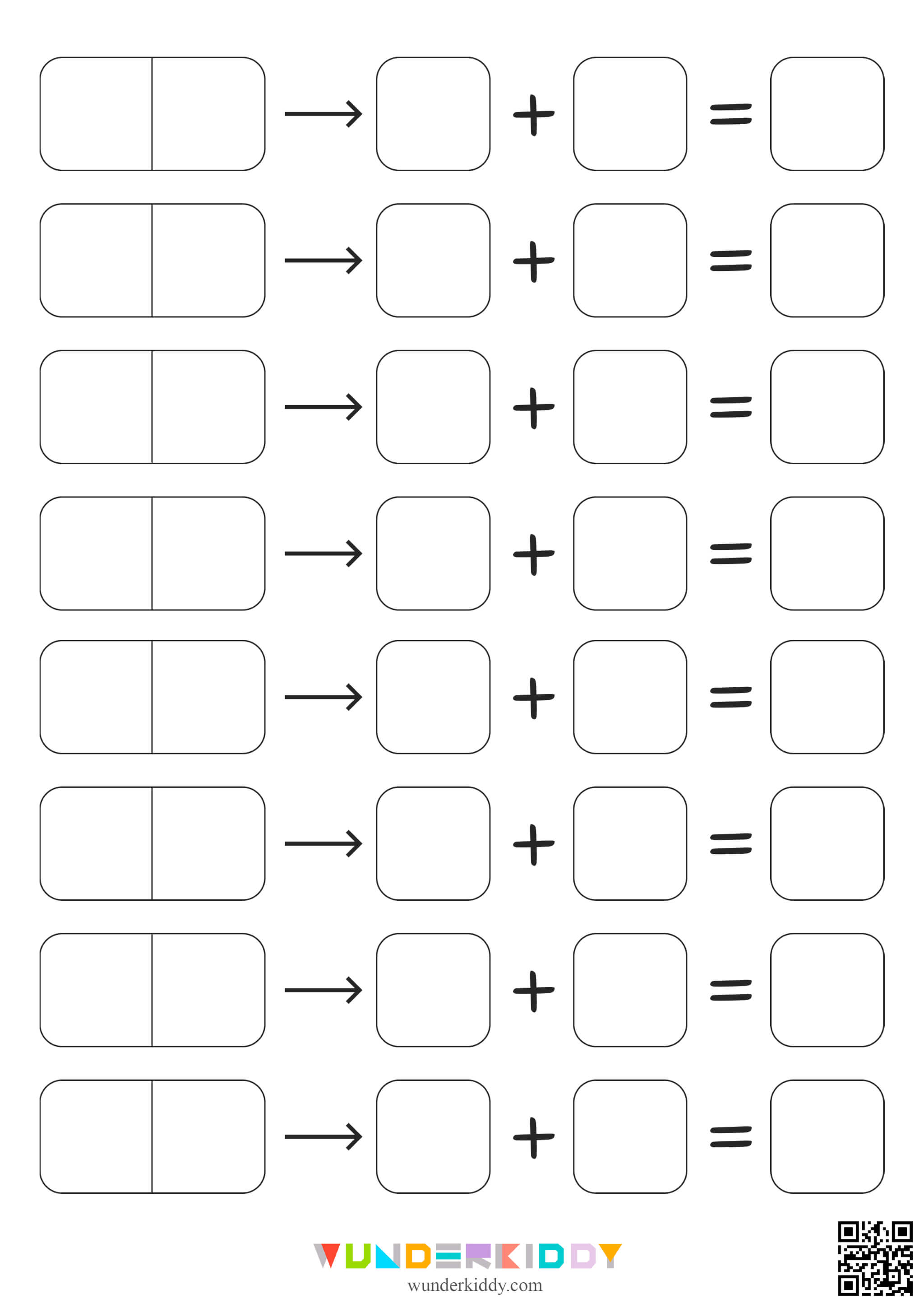 Domino Addition Within 10 Worksheets - Image 6