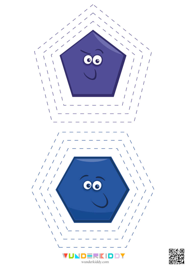Worksheets «Draw the shapes» - Download or print for free