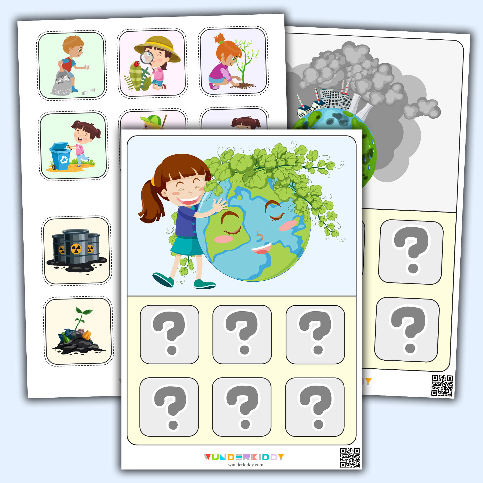 Earth Day Matching Game for Toddlers