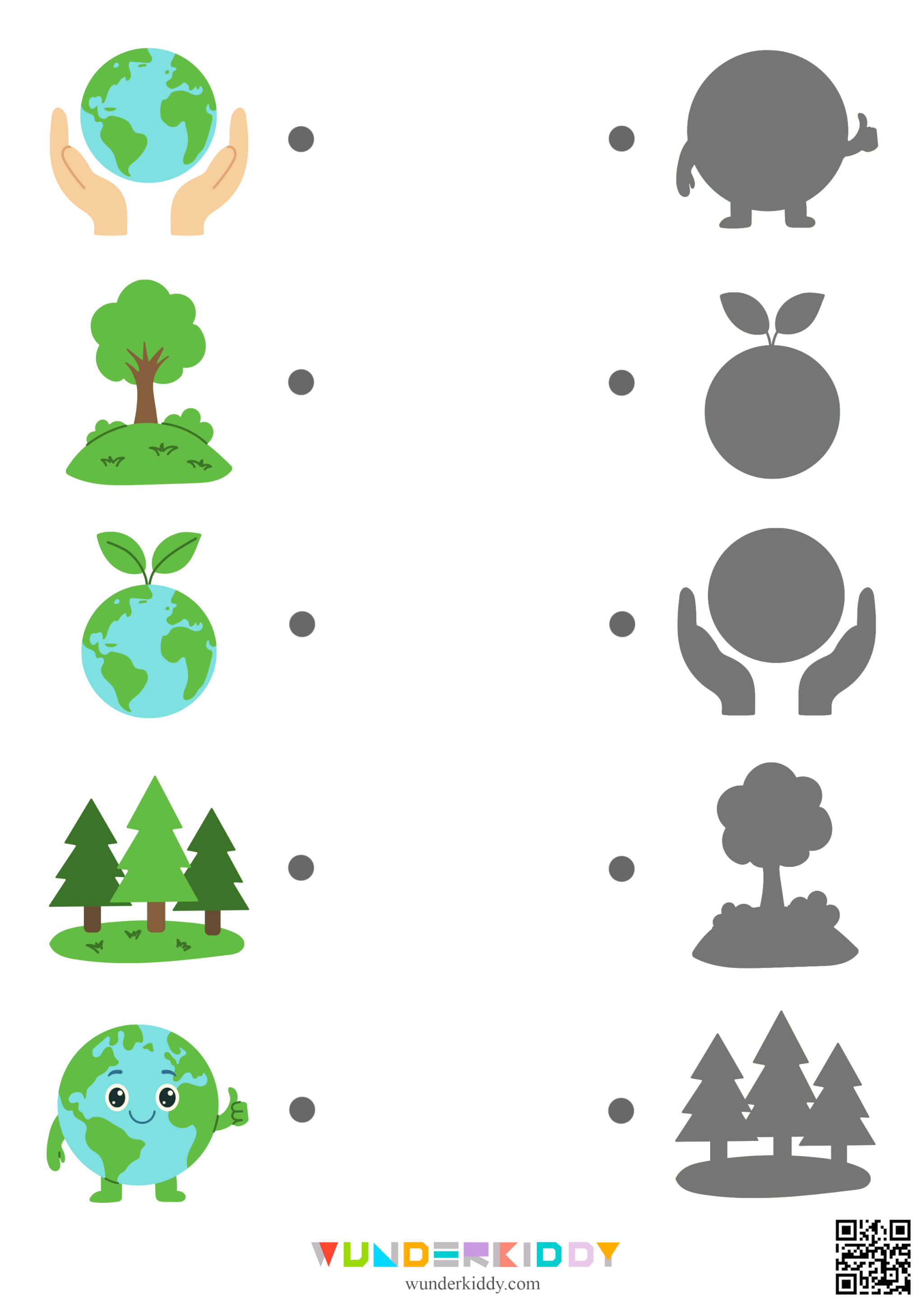 Earth Day Shadow Matching Activity - Image 5