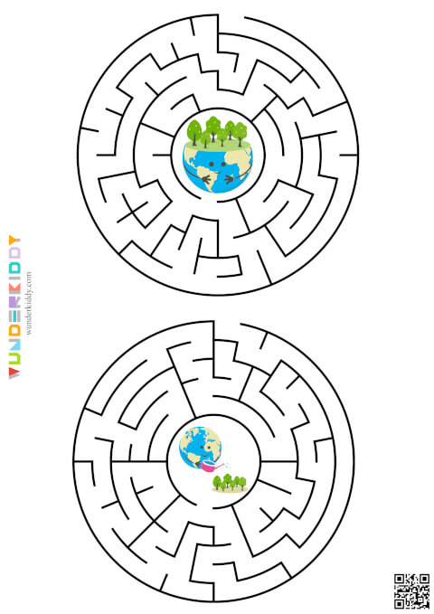 Lernspiel «Labyrinthe Tag der Erde» für kleine Kinder - Bild 3