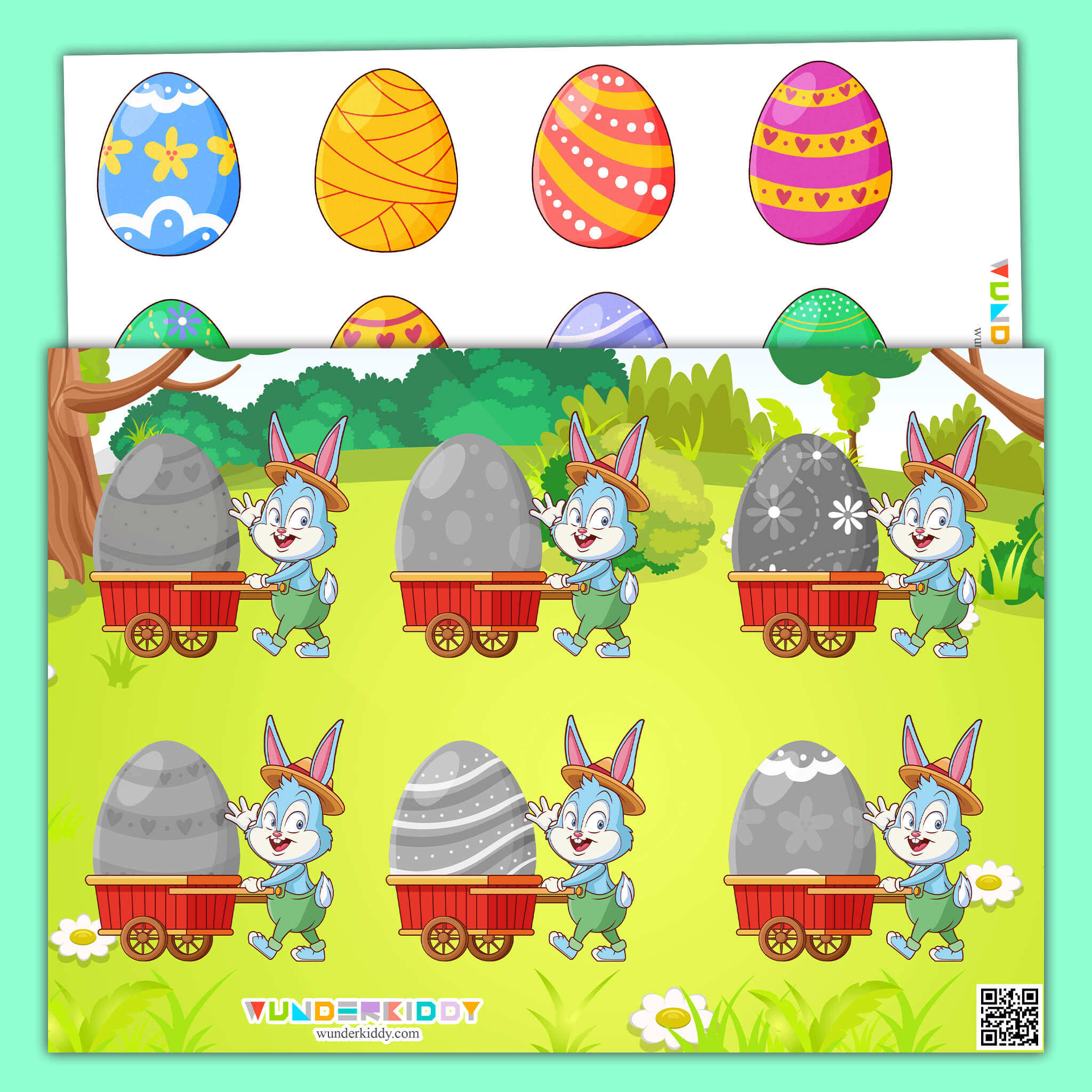 Easter Bunny and Eggs Activity