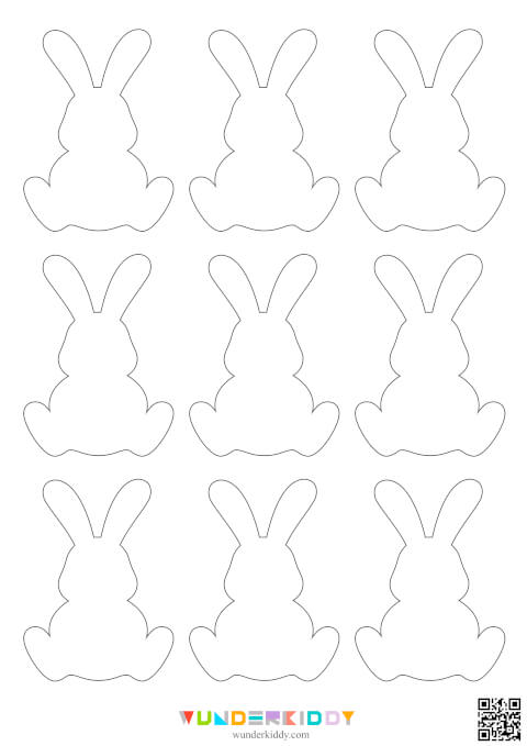 Printable Easter Bunny Cut Out Paper Craft Template for Kids