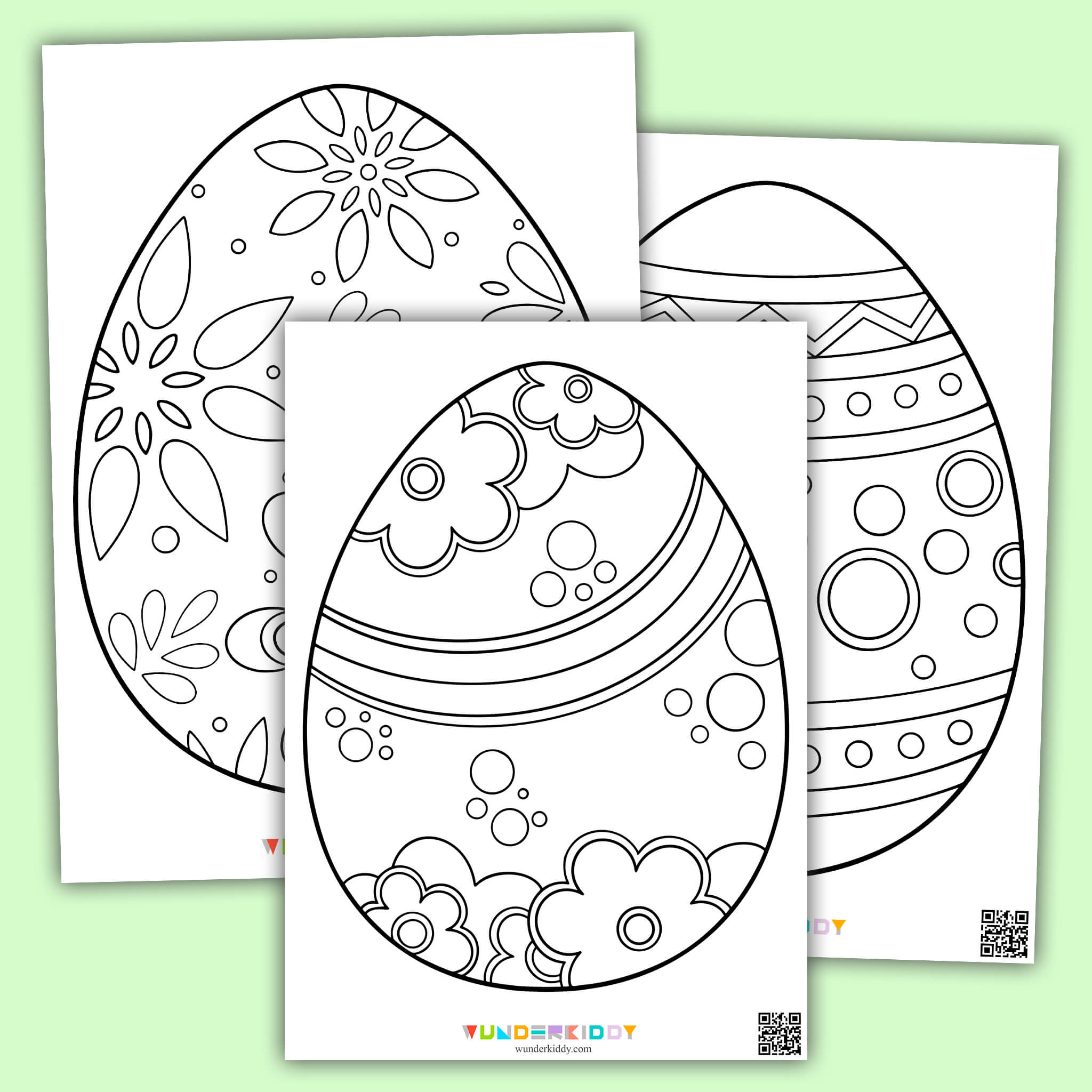 Easter Egg Template Colouring Page