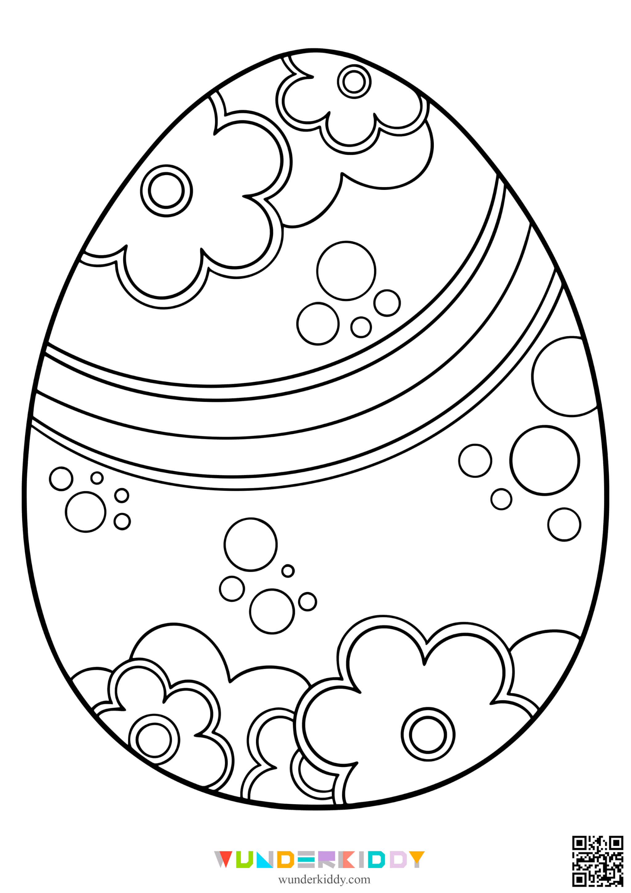 Easter Egg Template Colouring Page - Image 2