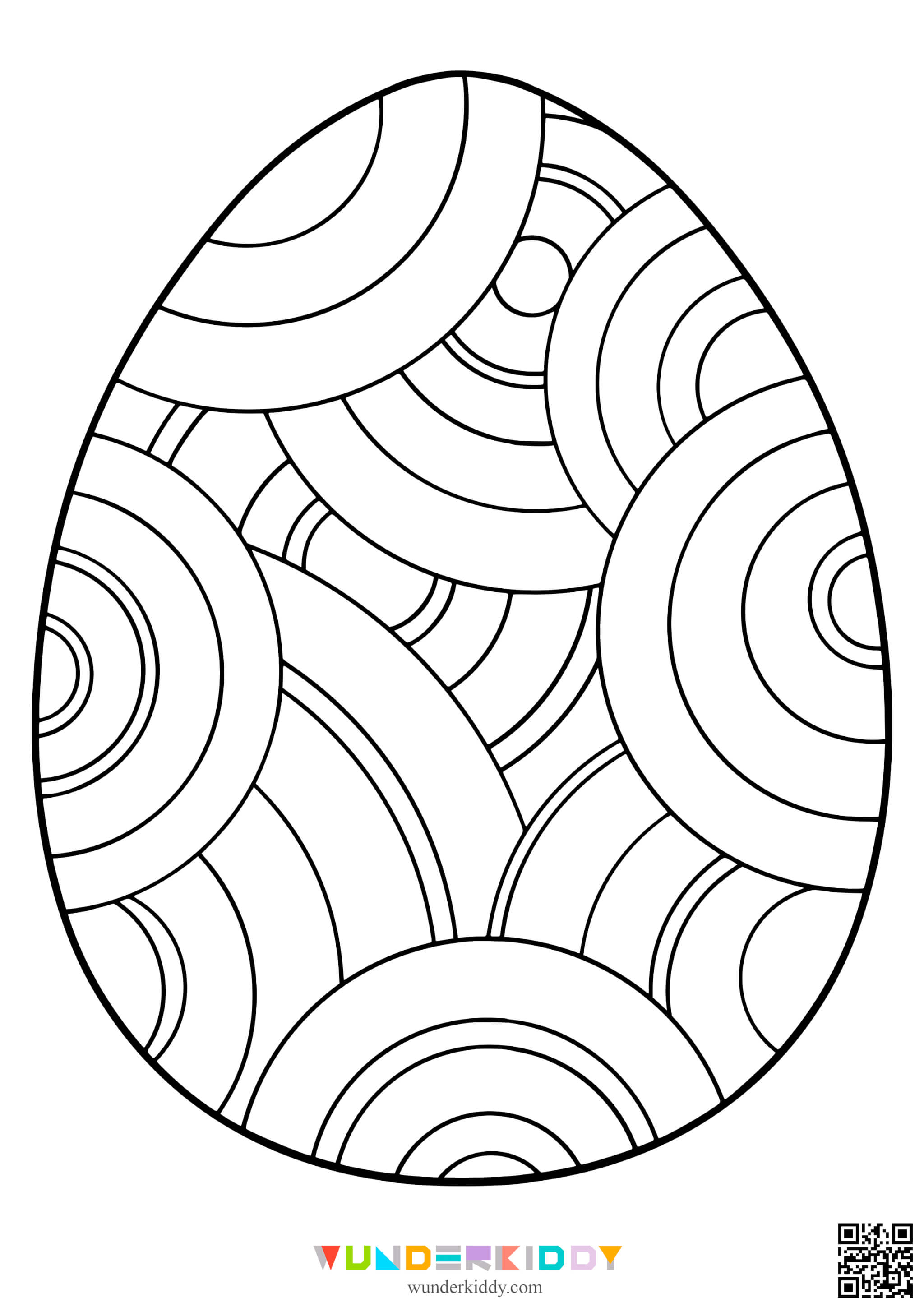 Easter Egg Template Colouring Page - Image 4