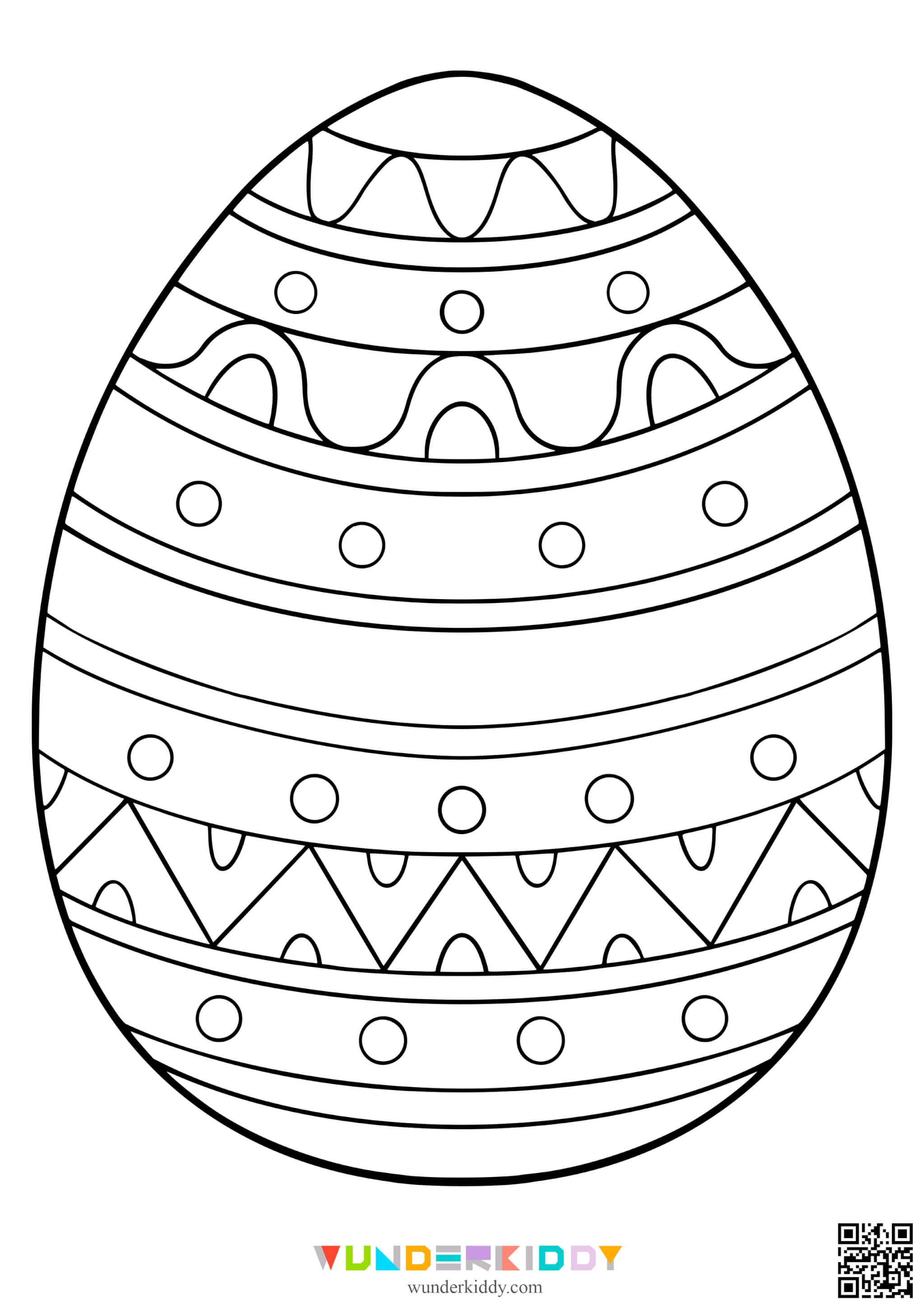 Easter Egg Template Colouring Page - Image 5