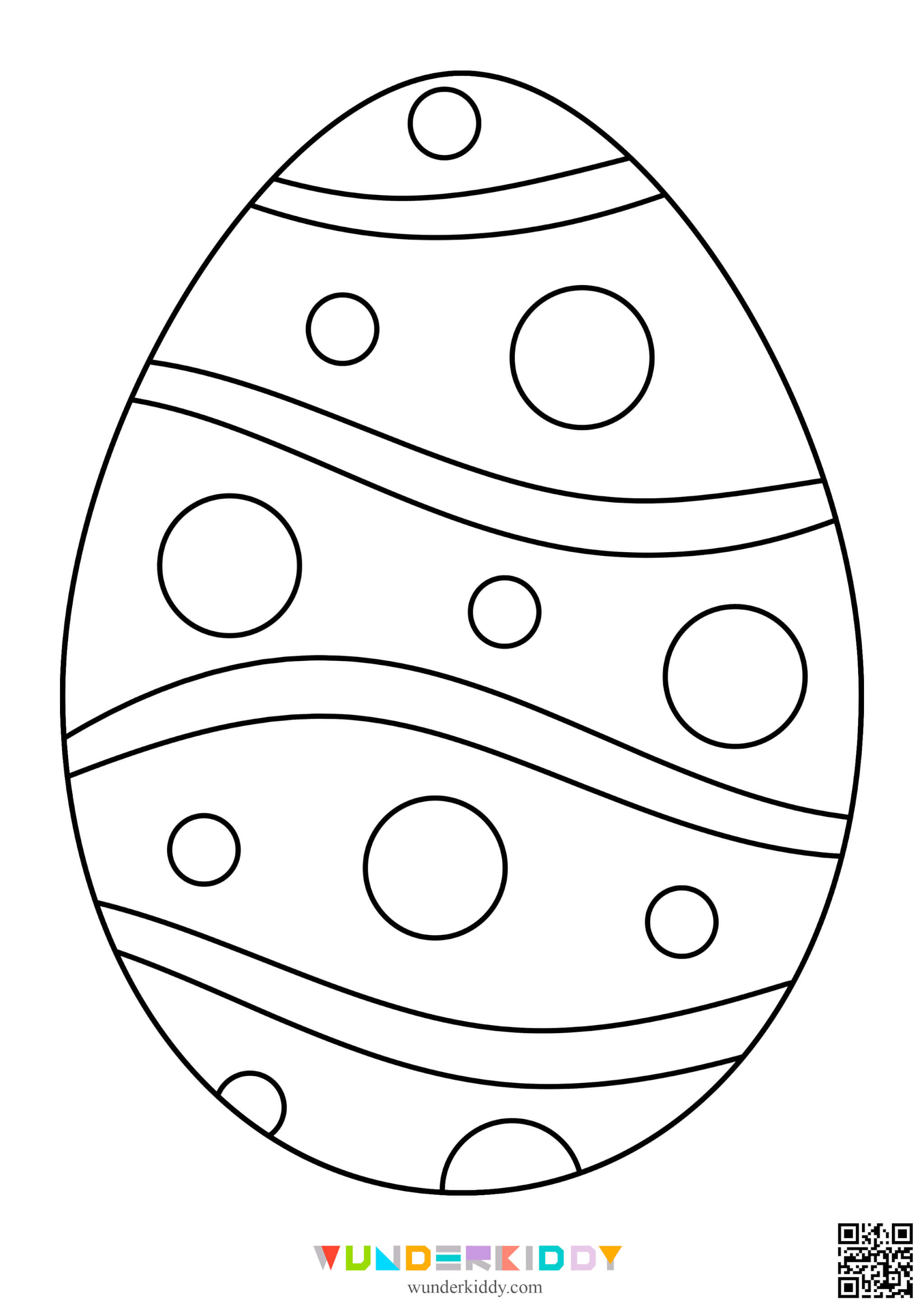 Easter Egg Template Colouring Page - Image 10