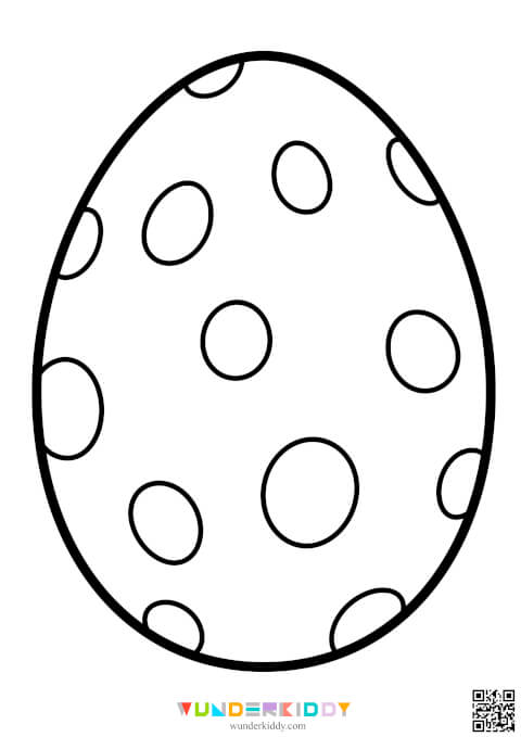 Printable Easter Egg Template and Colouring Page PDF