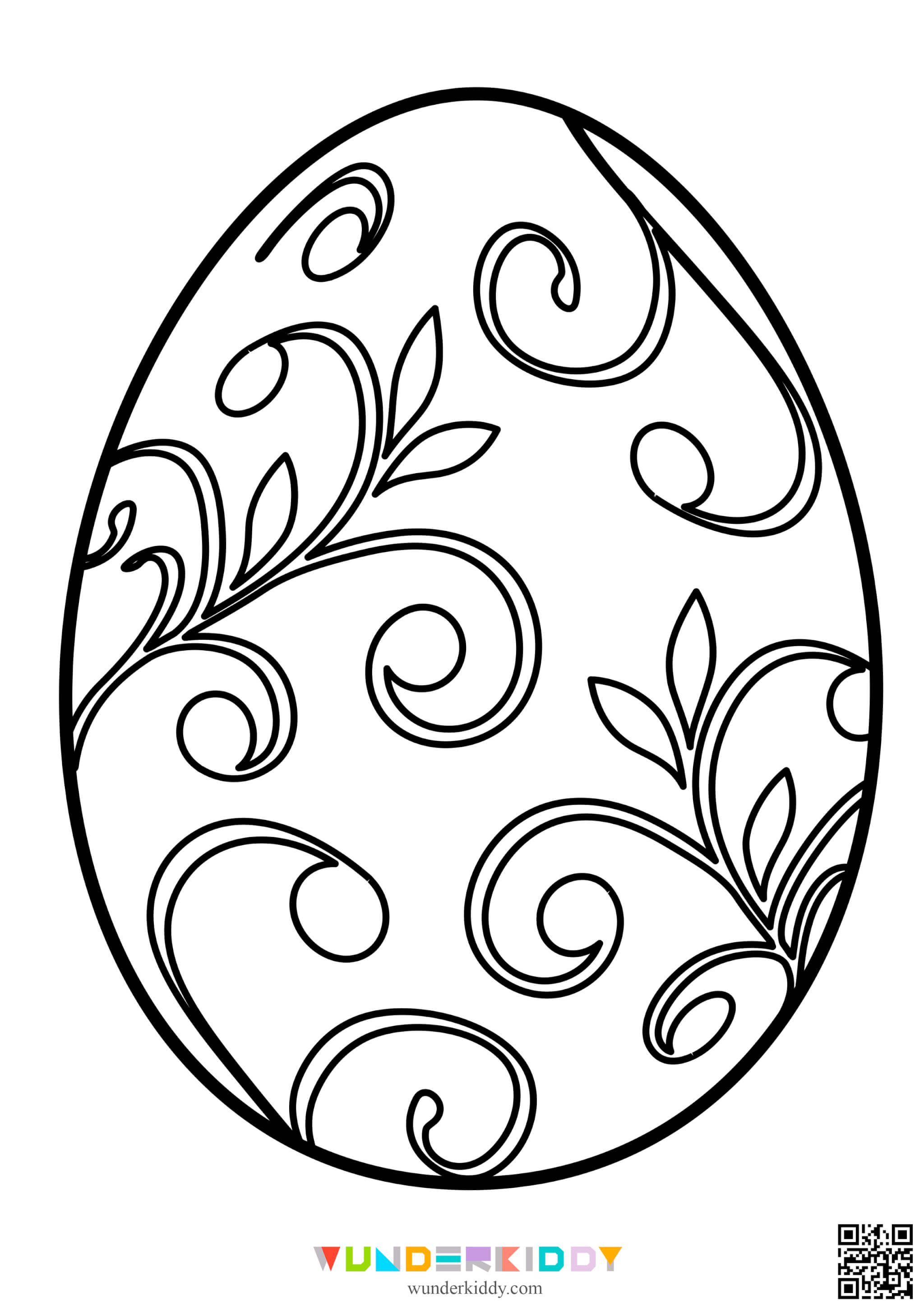 Printable Easter Egg Template And Colouring Page PDF