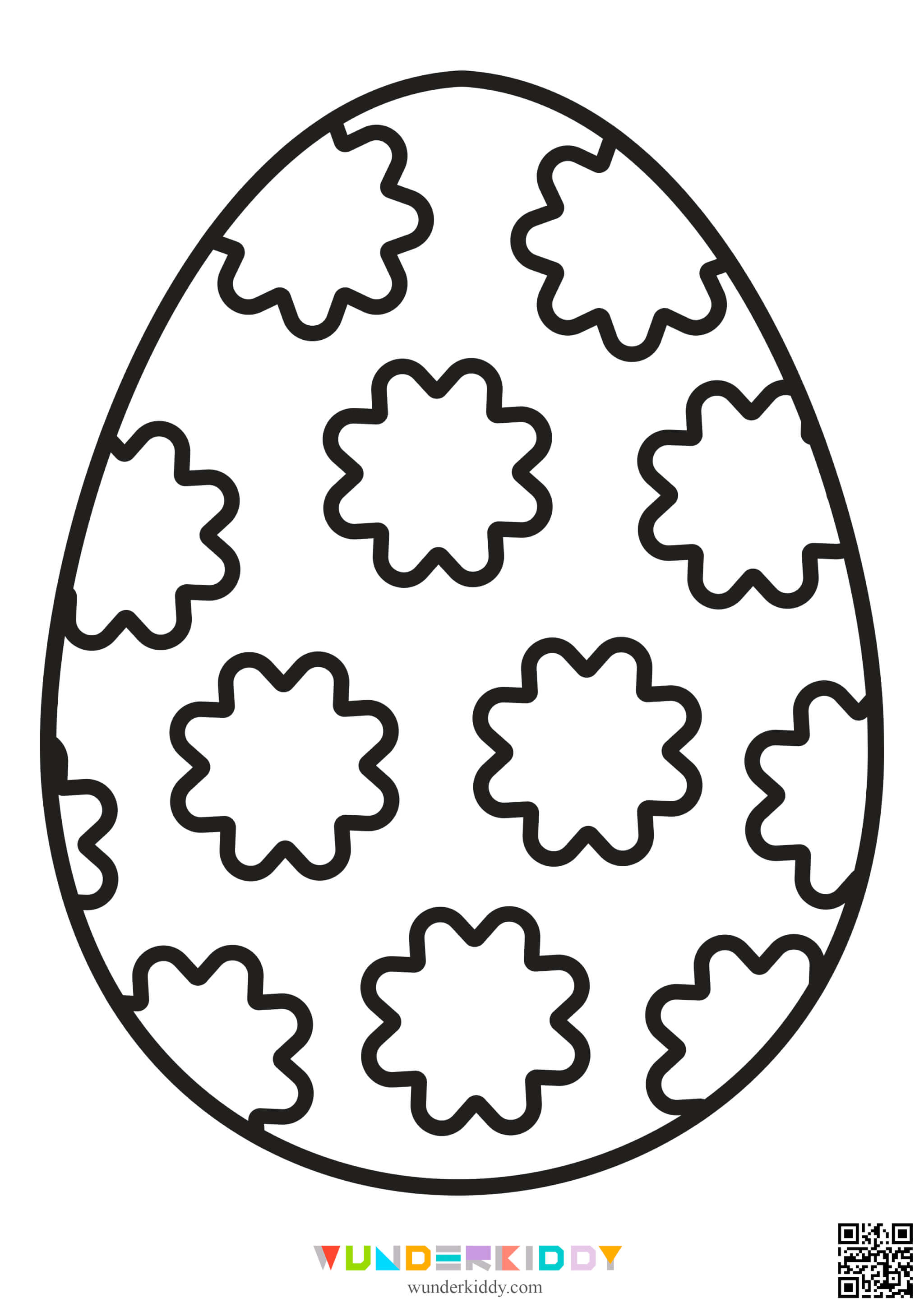 Printable Easter Egg Template And Colouring Page PDF