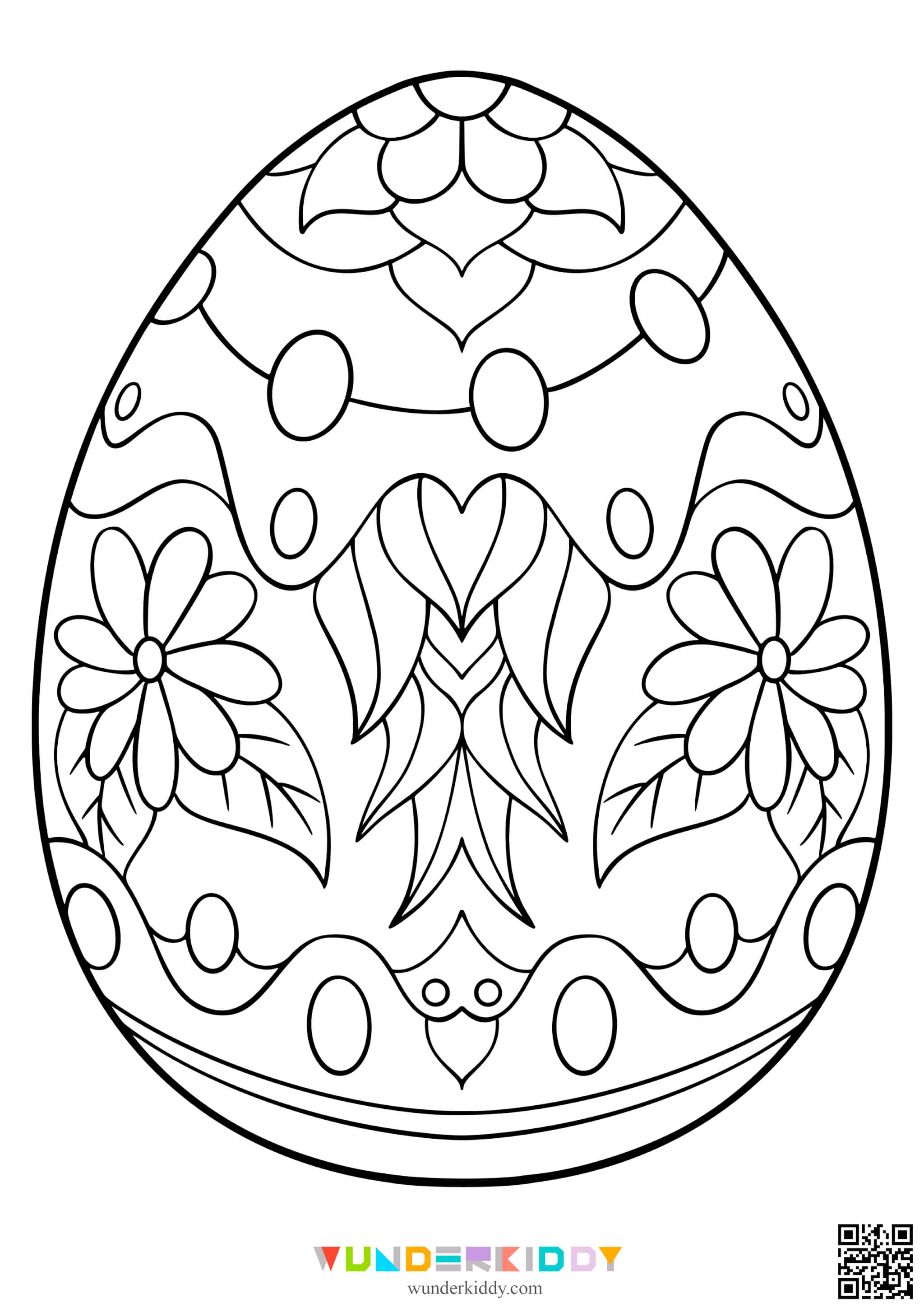 Easter Egg Coloring Pages for Toddlers