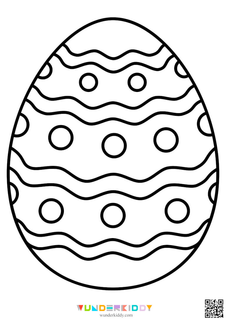 Printable Easter Egg Template and Colouring Page PDF