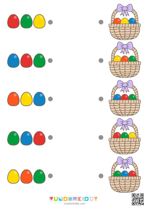 Развивающее задание «Найди корзинку для яиц» - Изображение 2