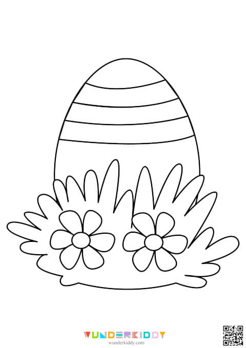 Раскраски «Пасхальные яйца» для детей - Изображение 6