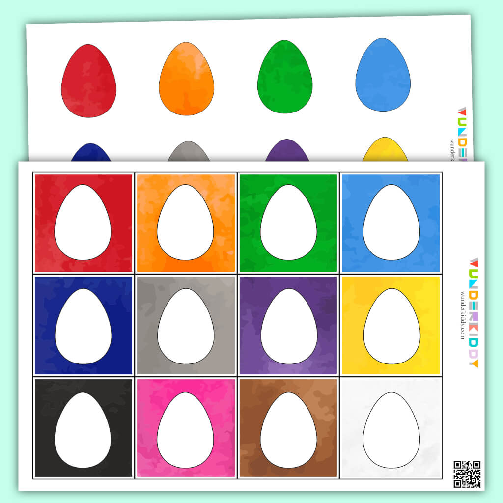 Дидактическая игра для изучения цветов «Пасхальные яйца»