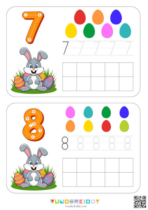 Easter Number Cards 1-10: Count Trace and Write - Image 5