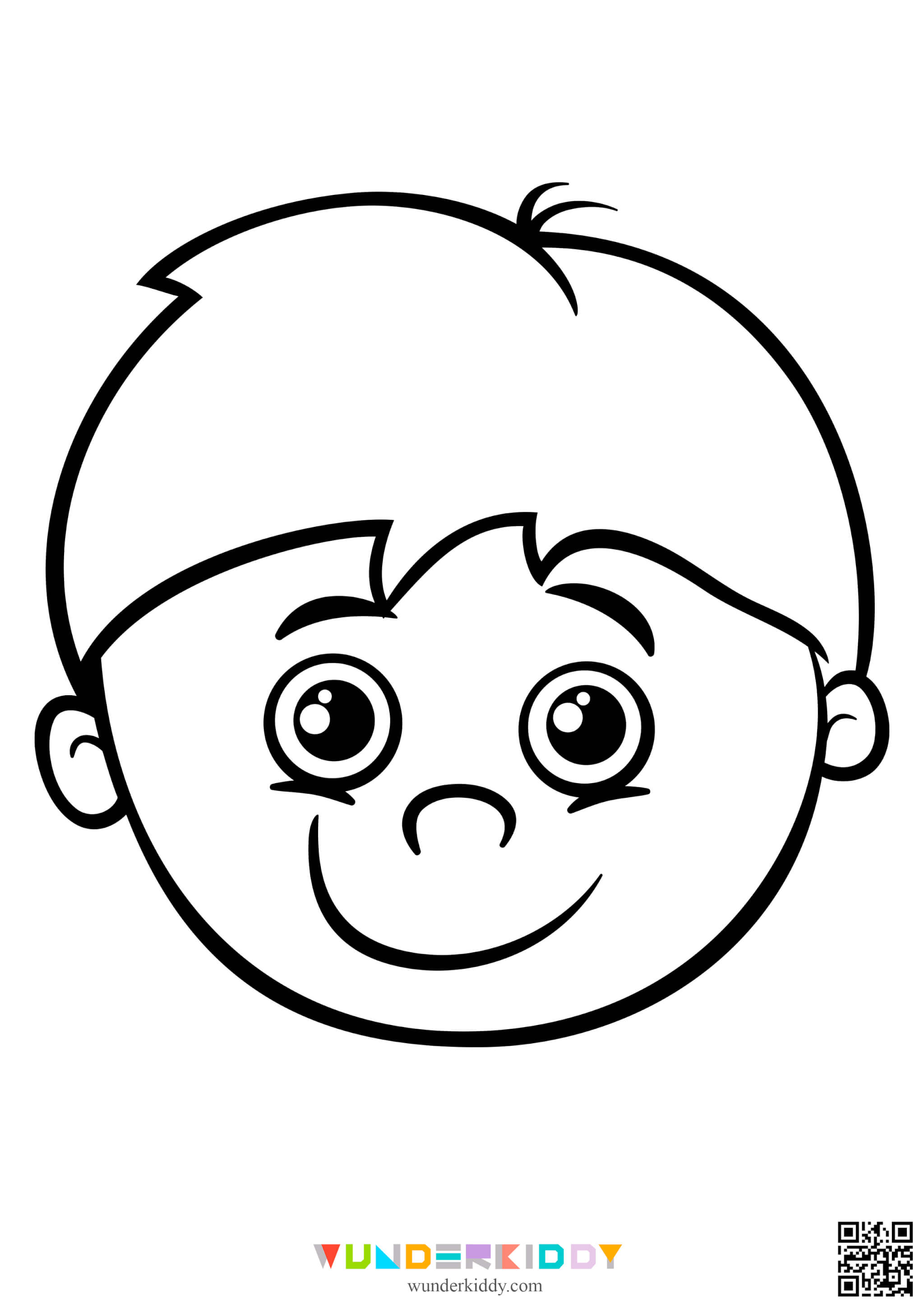 Розмальовки «Обличчя» для дітей - Зображення 2
