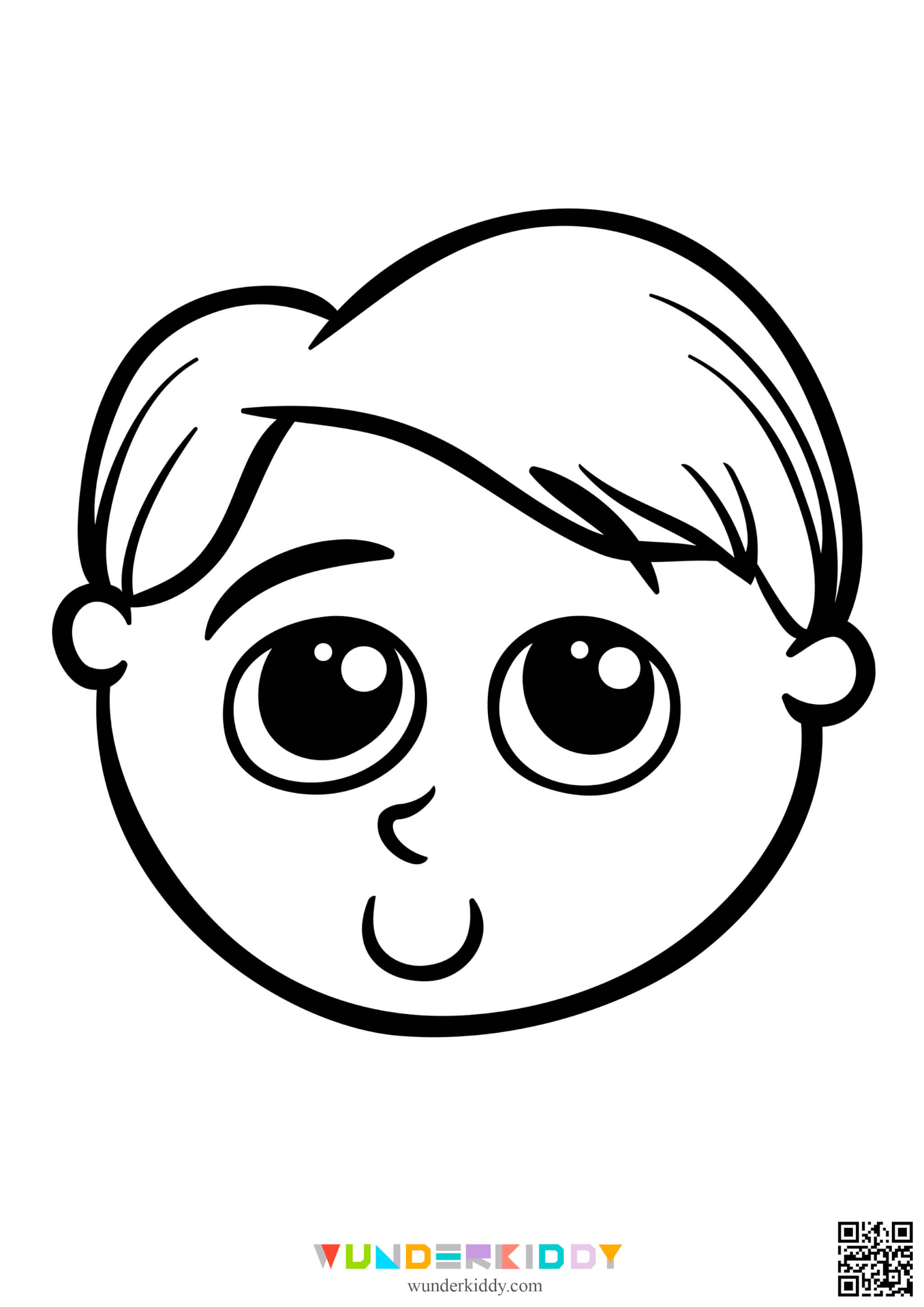 Розмальовки «Обличчя» для дітей - Зображення 5