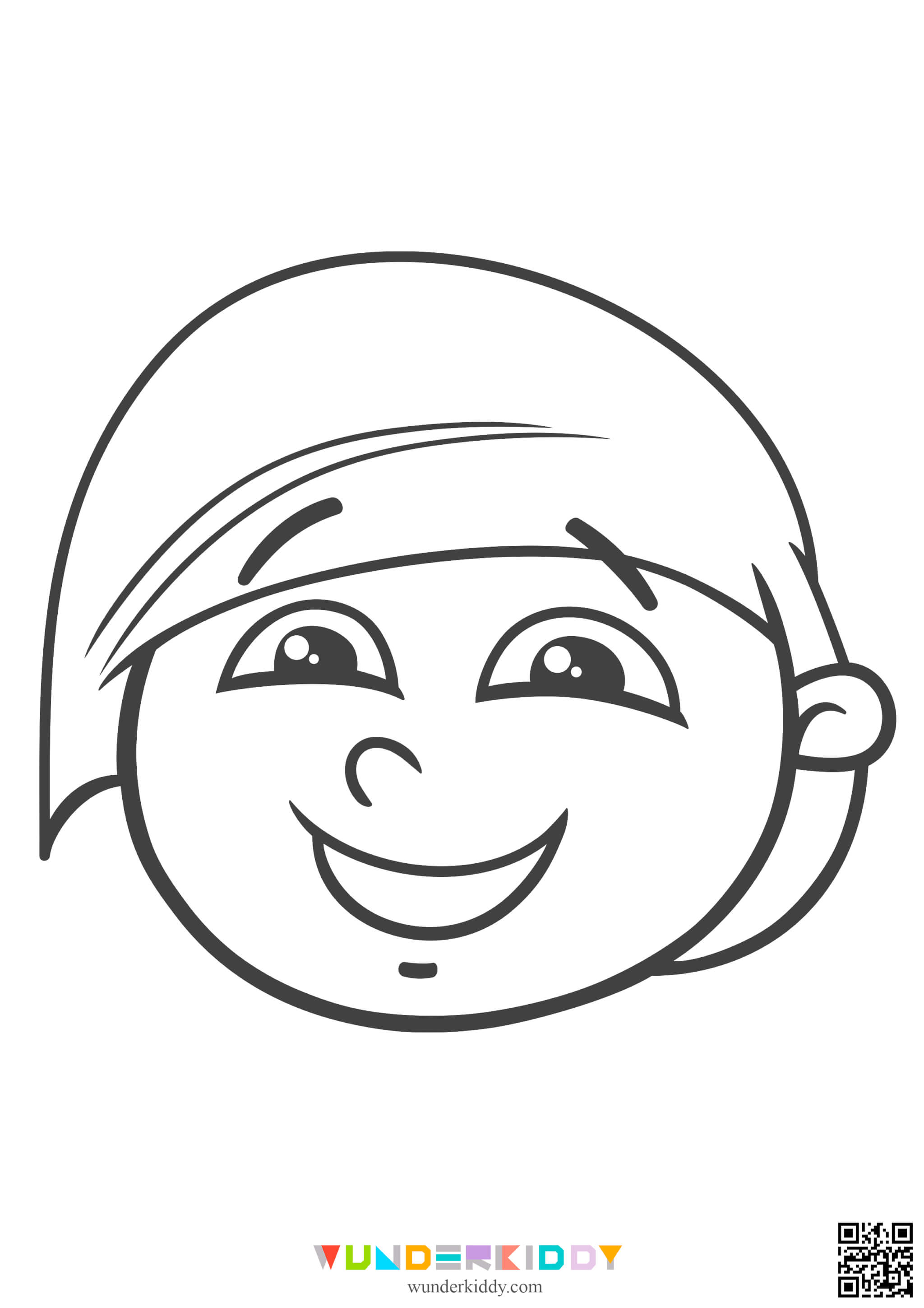 Розмальовки «Обличчя» для дітей - Зображення 10